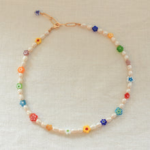 Load image into Gallery viewer, Millefiori Pearl Necklace