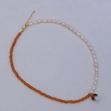 Load image into Gallery viewer, Pearl Amber Mushroom Necklace