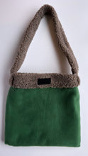 Load image into Gallery viewer, Taupe Sherpa Shoulder Bag
