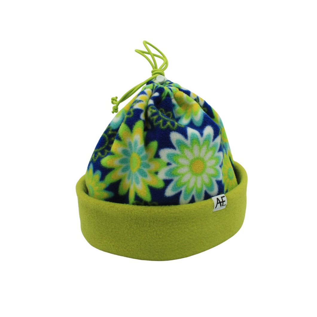 Green & Cobalt Floral Cinch Hat