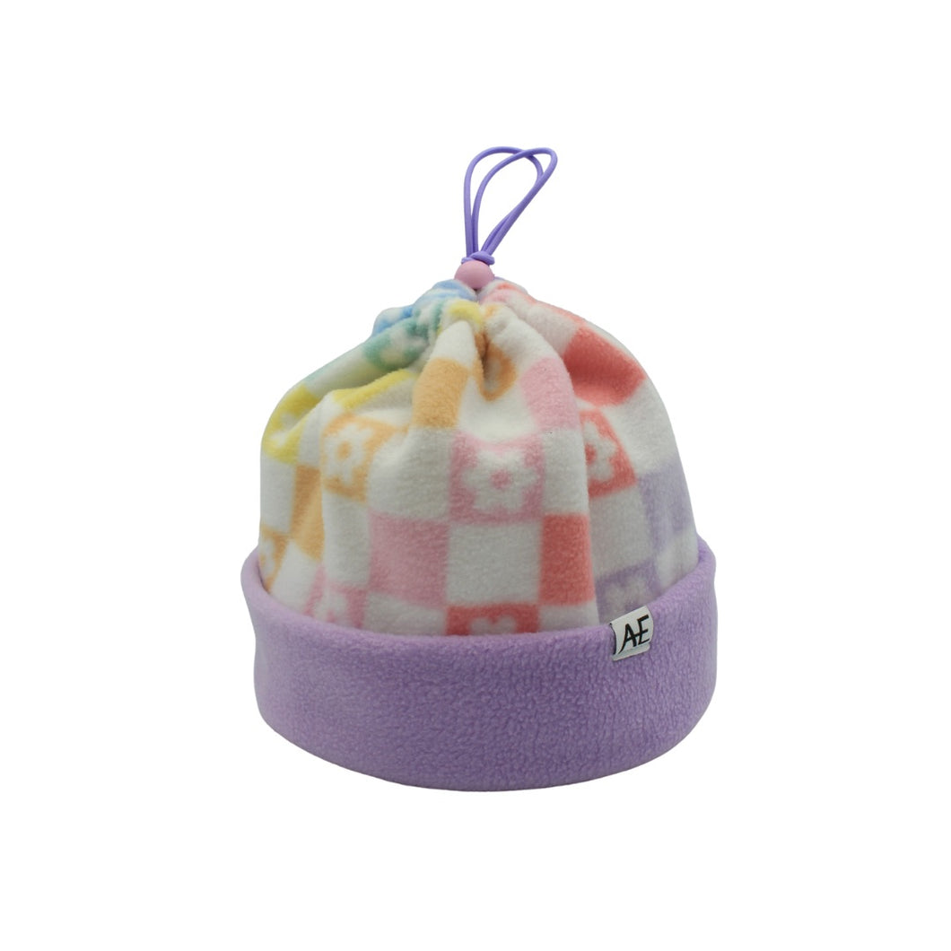 Lavender Gingham Cinch Hat