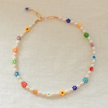 Load image into Gallery viewer, Millefiori Pearl Necklace
