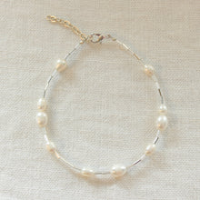 Load image into Gallery viewer, Silver Pearl Anklet
